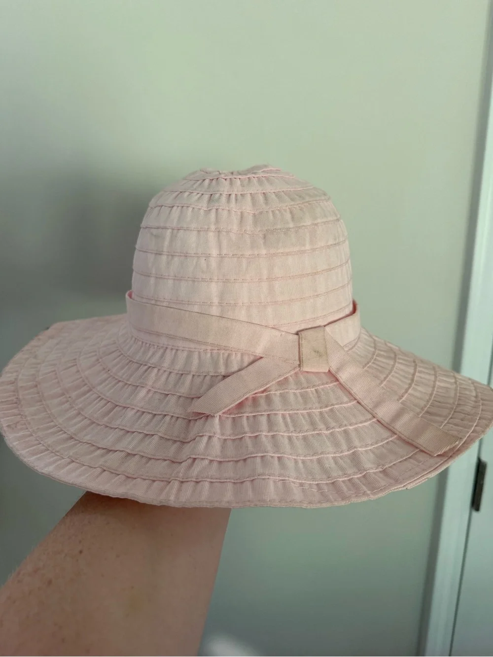 Scala Pale Pink Quilted Bucket Hat